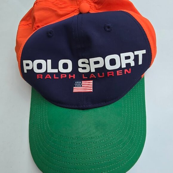 Polo Sport Nylon Hat - Bright Orange / Blue / Green  PRL Hat.   Ralph Lauren - Picture 6 of 8